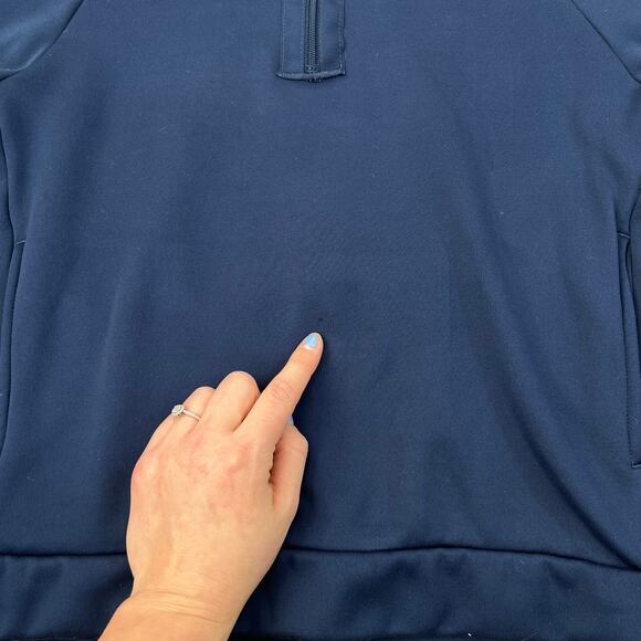 Nike Navy Blue Therma Long Sleeve 1/2 Zip Top - Picture 5 of 5